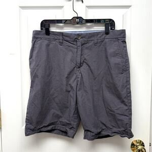 Tommy Hilfiger Gray Shorts 100% Cotton New Preppy Mens Chinos Flat Front Size 34